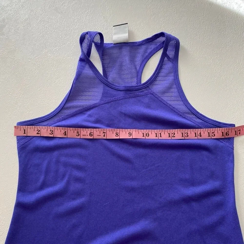 Nike Purple Dri-Fit Mesh Racerback Tank Top | Lightweight Training Shirt Size S